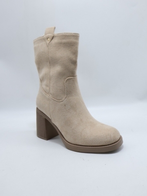 Botki damskie ocieplane na obcasie (36-41) HQ343 BEIGE
