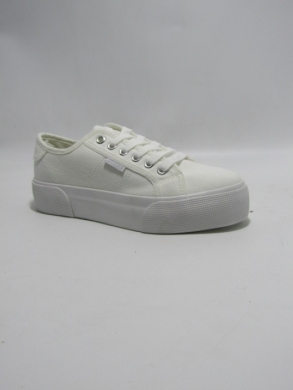 Trampki damskie na płaskim (36-41) 7SP724-LS WHITE
