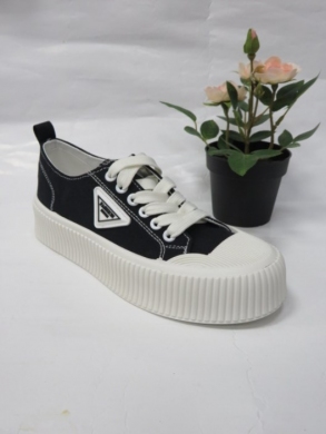 Trampki damskie na koturnie (36-41) A12 BLACK