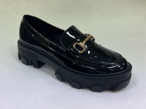 Mokasyny damskie na koturnie (36-41) J-2 BLACK