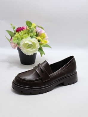 Mokasyny damskie na płaskim (36-41) 77-647 BROWN