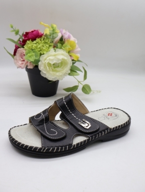 Klapki damskie na płaskim (36-41) 007 BLACK
