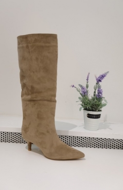 Kozaki damskie na szpilce (36-41) 2526A-1 KHAKI