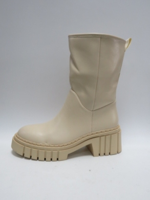 Kozaki damskie ocieplane na obcasie (36-41) 8595 BEIGE