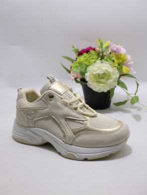 Buty sportowe damskie na płaskim (36-41) 5075 BEIGE