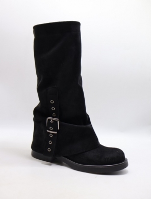Kozaki damskie na obcasie (36-41) 1131 BLACK