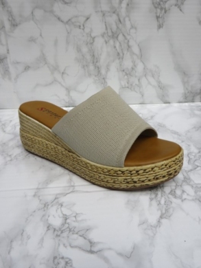 Klapki damskie na koturnie (36-41) G211 BEIGE
