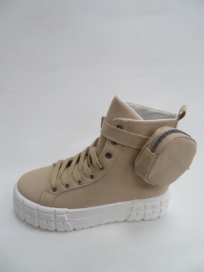 Sneakersy damskie wysokie (36-41) BO-102 BEIGE