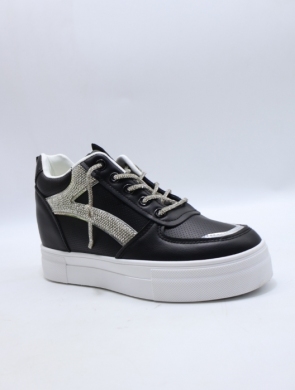 Buty sportowe damskie na koturnie (36-41) WW091 BLACK