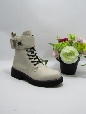 Botki damskie ocieplane na płaskim (36-41) C883 BEIGE