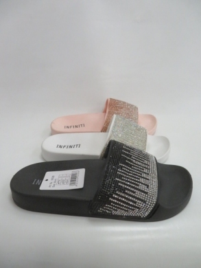Klapki damskie na płaskim (36-41) E-1002 MIX