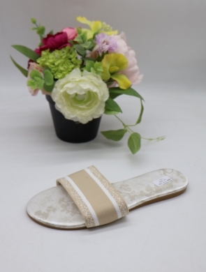 Klapki damskie na płaskim (36-41) 75-13 BEIGE
