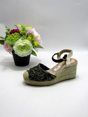 Sandały damskie na koturnie (36-41) H8-361 BLACK