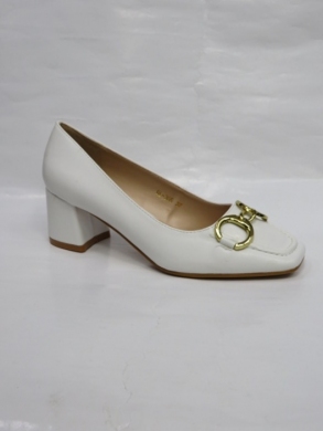 Czółenki damskie na obcasie (36-41) QL-305 WHITE