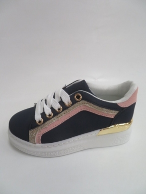 Buty sportowe damskie na płaskim (28-35) AB1002 BLUE/PINK