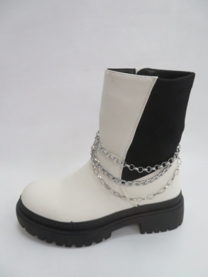 Botki damskie jesienne na płaskim (36-41) JW138 WHITE