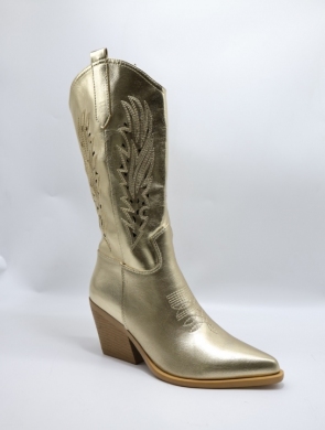 Kozaki damskie na obcasie (36-41) 2261 GOLD