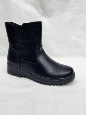 Botki damskie ocieplane na płaskim (39-43) DW11-5 BLACK