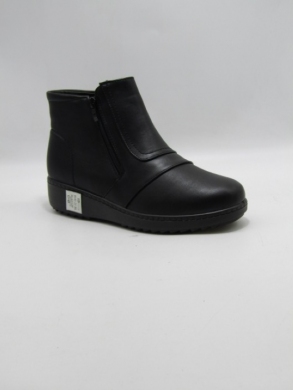Botki damskie ocieplane na płaskim (36-42) 8141-21 BLACK