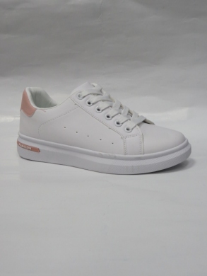 Buty sportowe damskie na płaskim (36-41) BO-721 WHITE/PINK