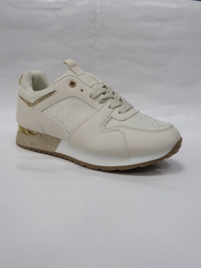 Buty sportowe damskie na płaskim (36-41) 2137B BEIGE