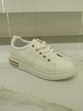 Buty sportowe damskie na płaskim (36-41) EV48 WHITE