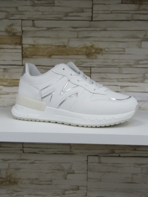 Buty sportowe damskie na płaskim (36-41) 88-173 WHITE