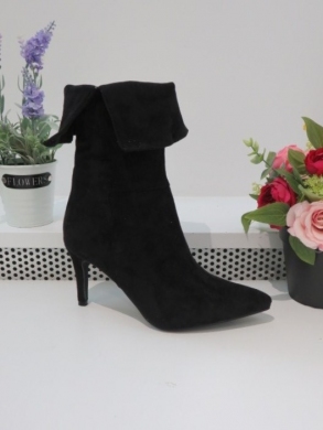 Botki damskie na szpilce (36-41) 9520A BLACK