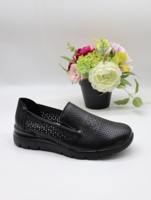 Półbuty damskie na płaskim (36-42) 0-1584 BLACK