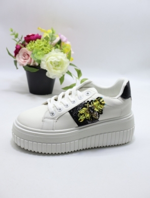 Buty sportowe damskie na płaskim (36-41) BO-160 WHITE