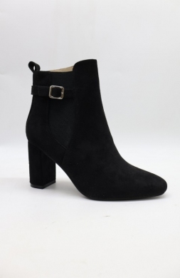 Botki damskie ocieplane na obcasie (36-41) 9189 BLACK