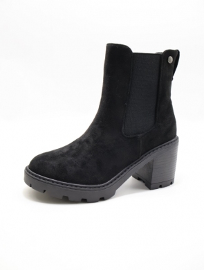 Botki damskie ocieplane na obcasie (36-41) 22060-6 BL/MIC
