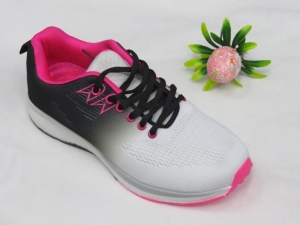 Buty sportowe damskie na płaskim (36-41) S1206 WHITE/BLACK