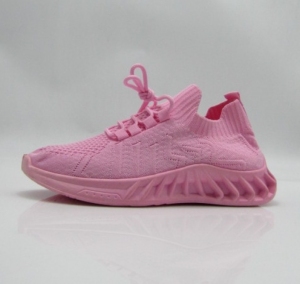 Buty sportowe damskie na płaskim (36-41) TA-27 BEI/PINK