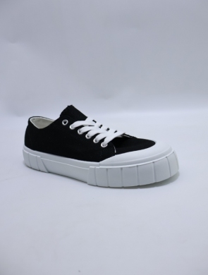 Trampki damskie na płaskim (36-41) CU213 BLACK