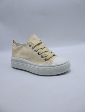 Trampki damskie na płaskim (36-41) PC12 BEIGE