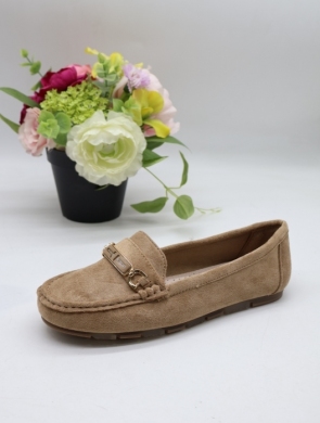Mokasyny damskie na płaskim (36-41) 2298 KHAKI