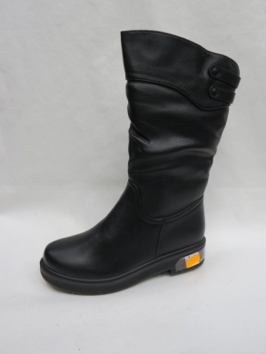 Kozaki damskie ocieplane na płaskim (36-41) Z1-9 BLACK