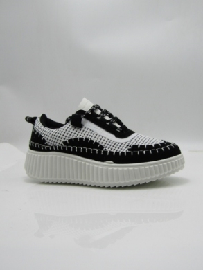 Buty sportowe damskie na płaskim (36-41) 1387 BL/WHITE