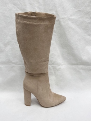 Kozaki damskie ocieplane na obcasie (36-41) NC1299 KHAKI