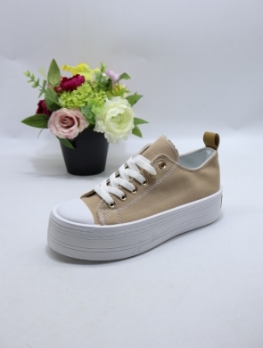 Trampki damskie na płaskim (36-41) 6183 KHAKI
