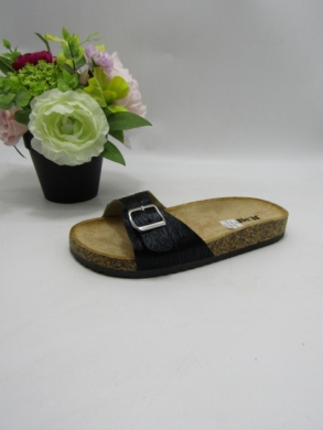 Klapki damskie na płaskim (36-41) 44502 BLACK