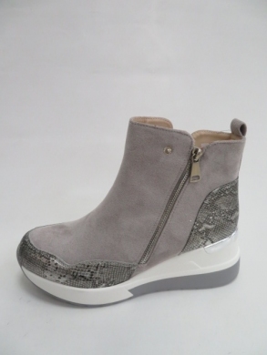 Botki damskie jesienne na koturnie (36-41) 8502-SP GREY