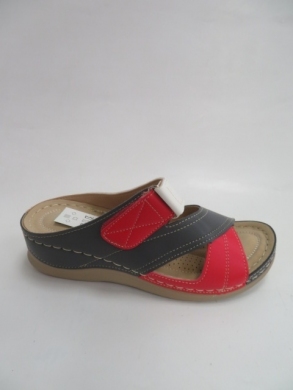 Klapki damskie na koturnie (37-42) L61702-5 GRE/WH/RED
