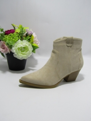 Botki damskie na obcasie (36-41) 8699A BEIGE