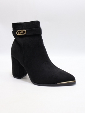 Botki damskie ocieplane na obcasie (36-41) HO-1065 BLACK