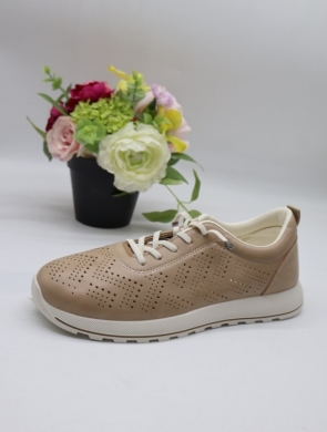 Półbuty damskie na płaskim (39-43) 81214-4 BEIGE