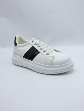 Buty sportowe damskie na płaskim (36-41) BK183 WH/BLACK