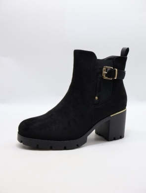 Botki damskie ocieplane na obcasie (36-41) H2416A BLACK