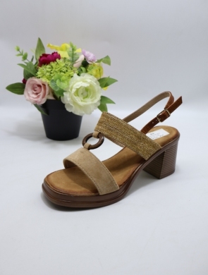 Sandały damskie na obcasie (36-41) FG59 KHAKI